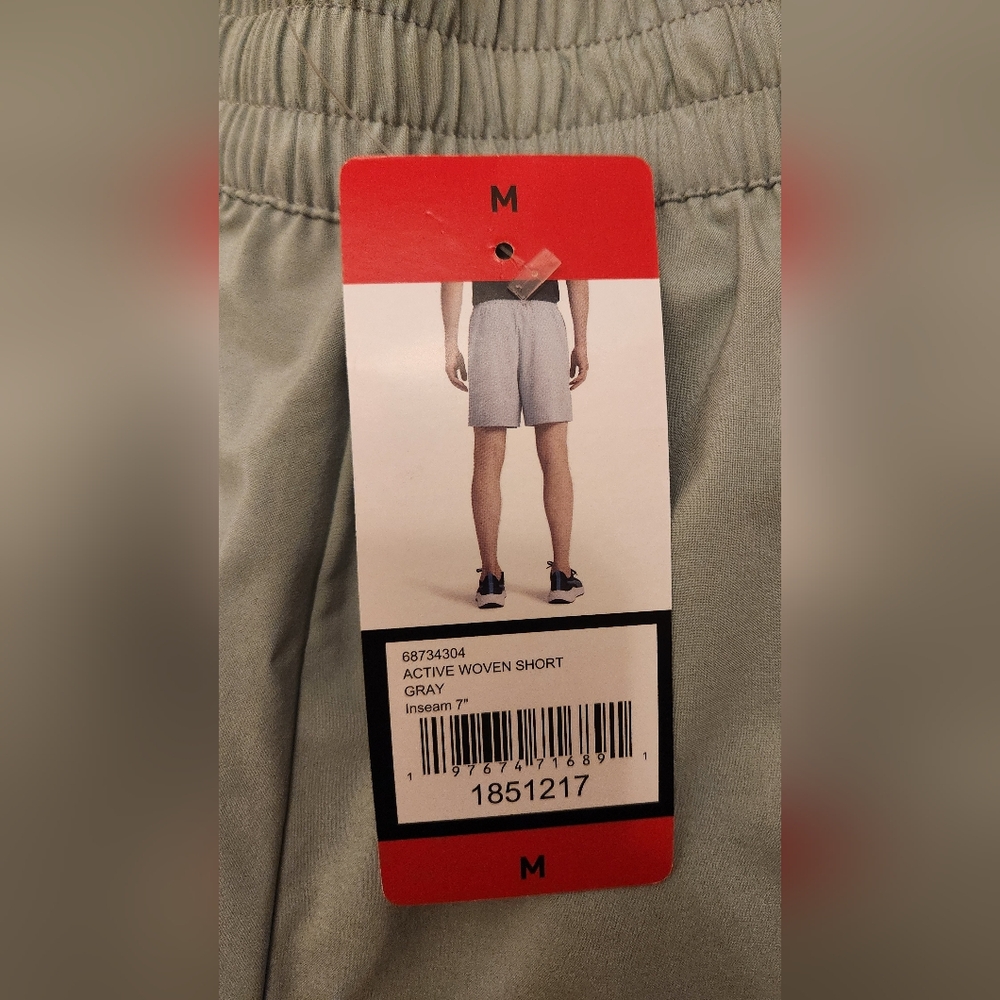 Puma Gray Athletic Shorts Lightweight Elastic Waist, Size: Medium - Picture 3 of 6